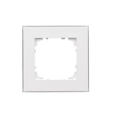 Simon 55 Ramka pojedyncza 1-krotna DUO Biała podstawa chrom TRD1.163/111 KONTAKT (TRD1.163/111)